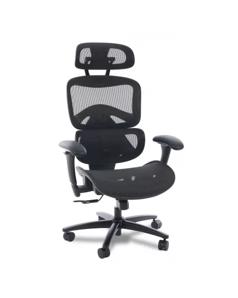 Cadeira de Escritório Comfy Zest Tela Mesh Preta, Braço 3D e Relax Avançado