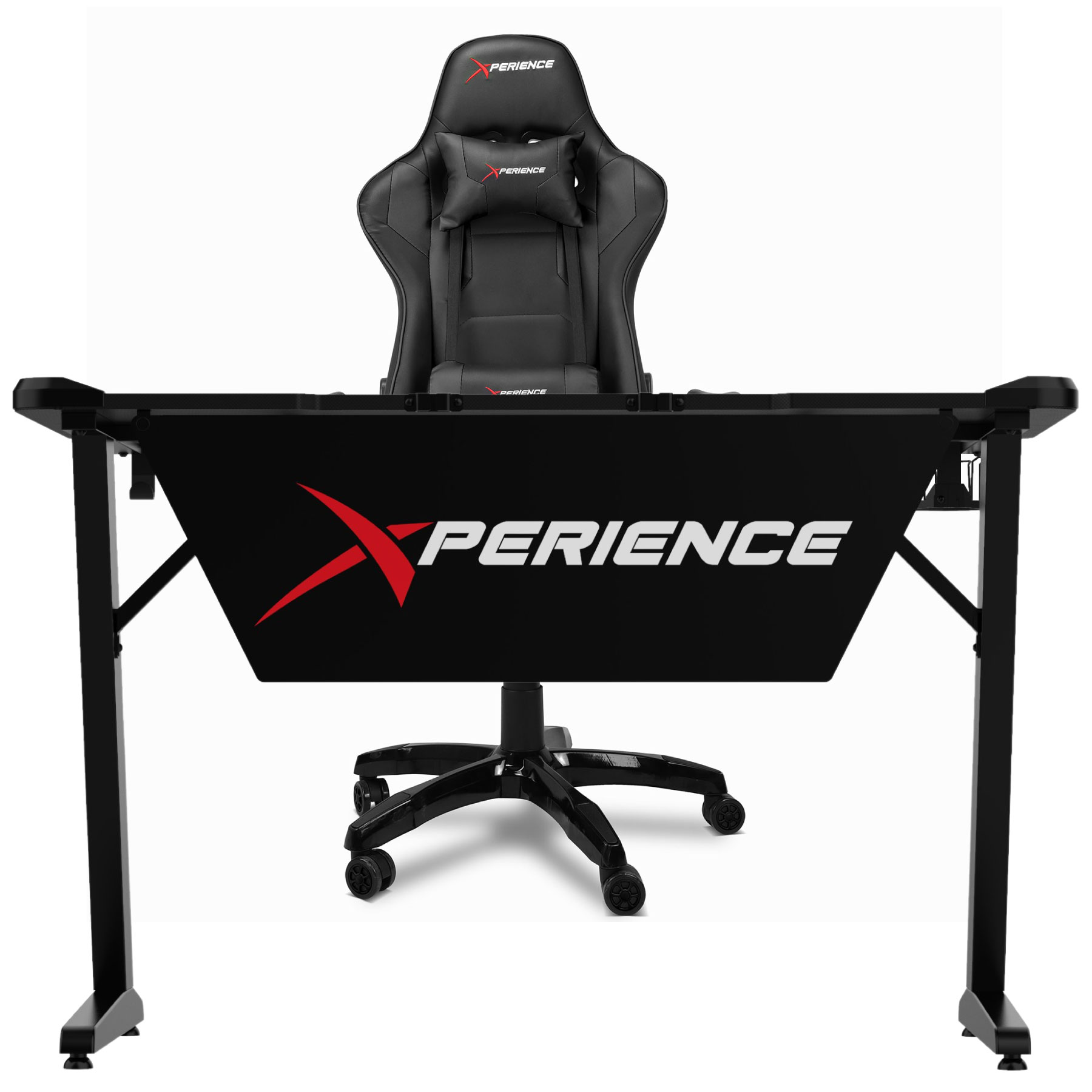 Kit Mesa Gamer + Cadeira Gamer Xperience Ultra Preta, Braço Ajustável E Sistema De Inclinação Avançado